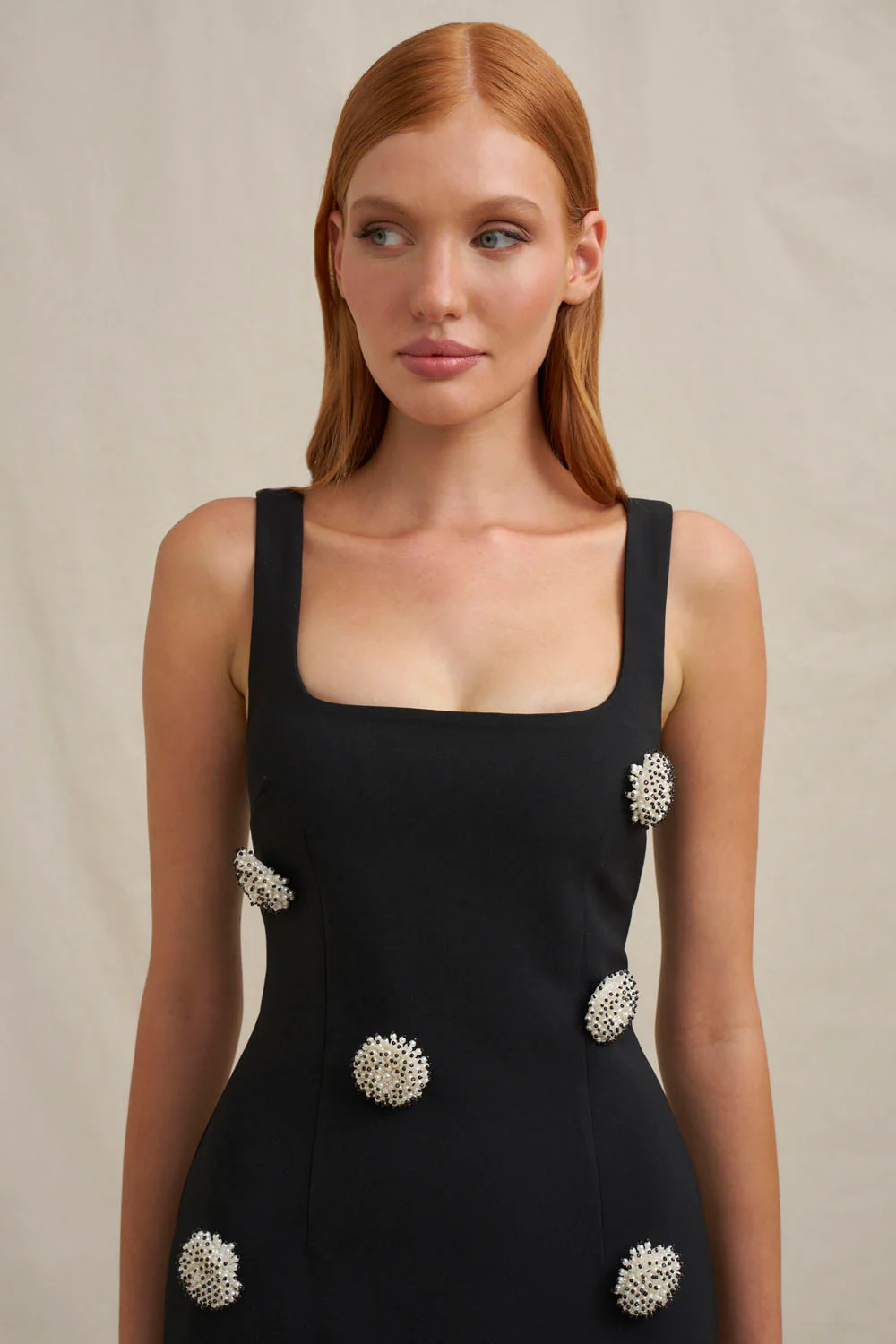 Priscilla Midi Dress - Black - Image 2