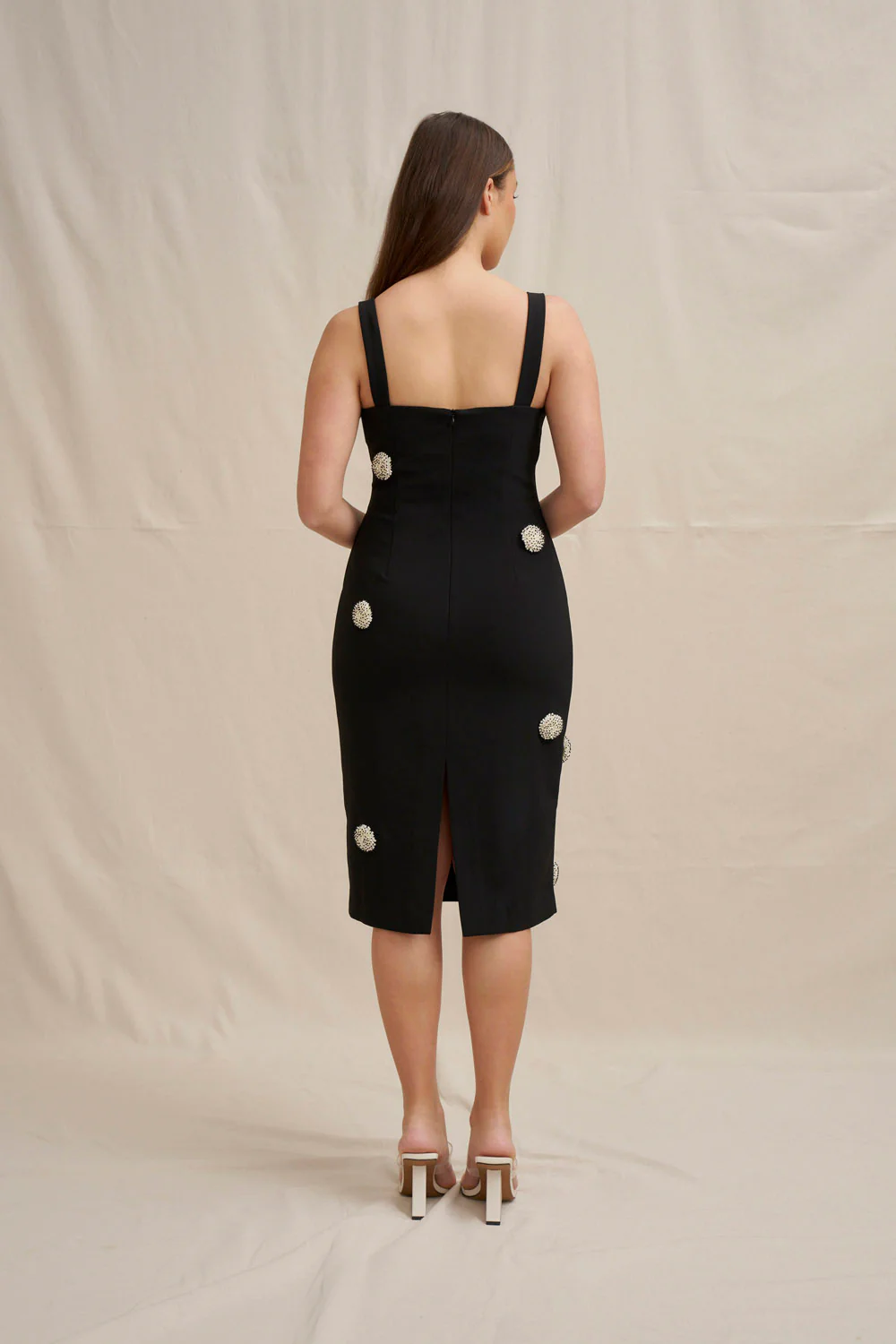 Priscilla Midi Dress - Black - Image 7