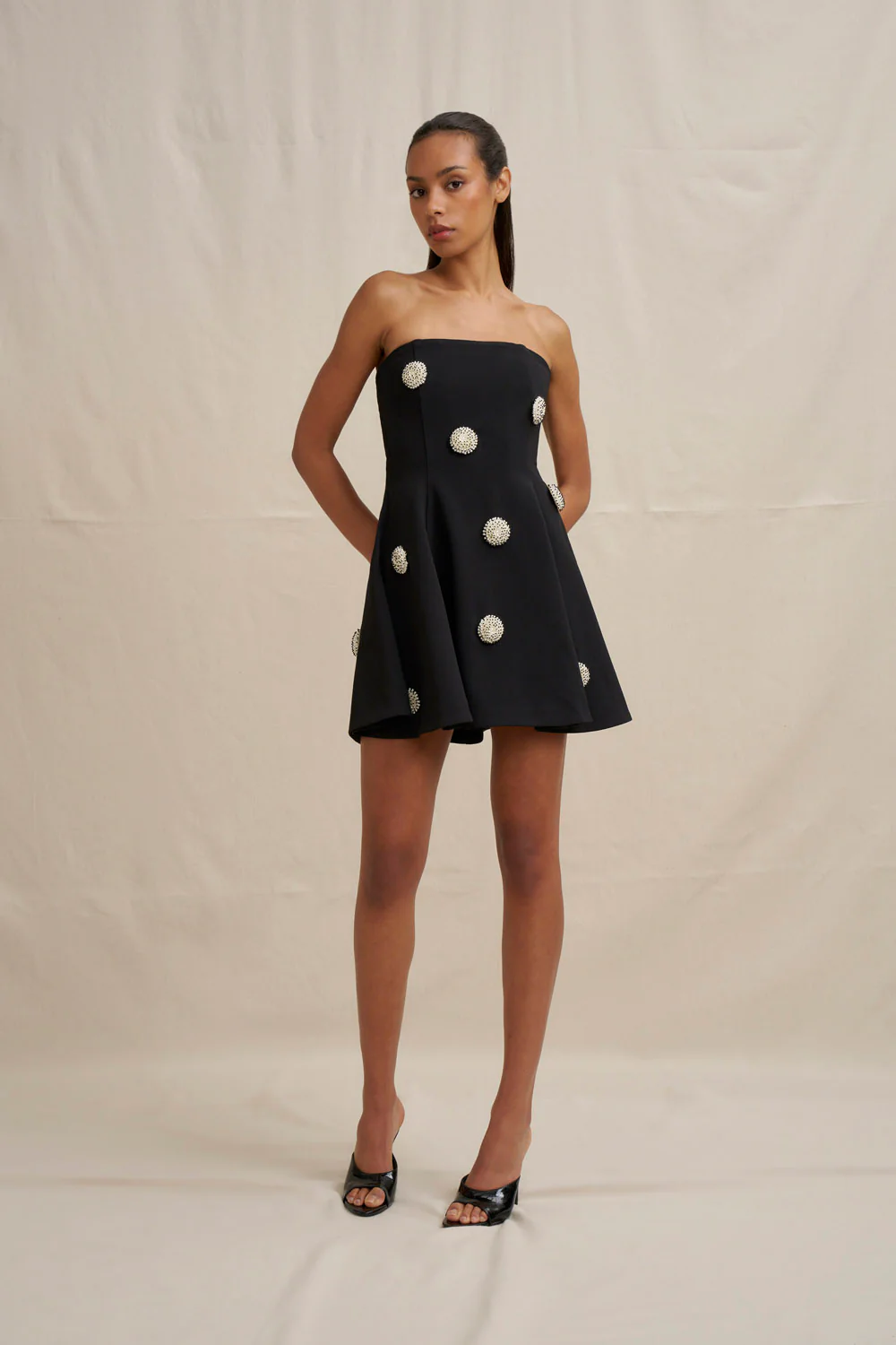 Priscilla Mini Dress - Black - Image 4