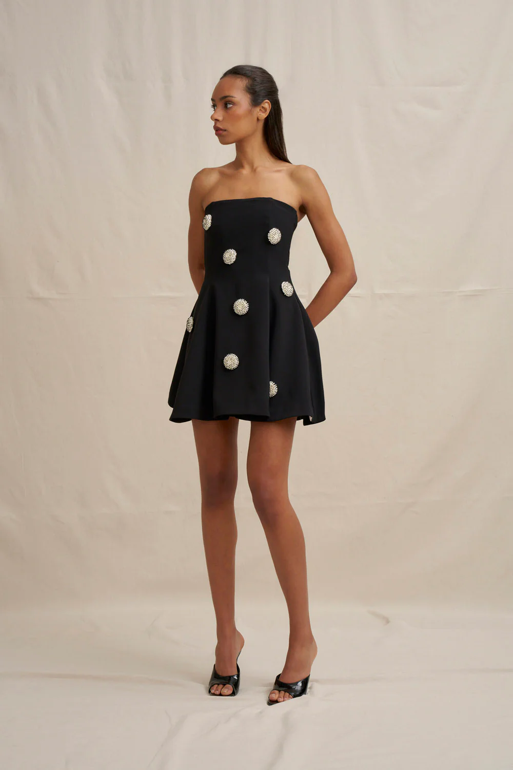 Priscilla Mini Dress - Black - Image 6