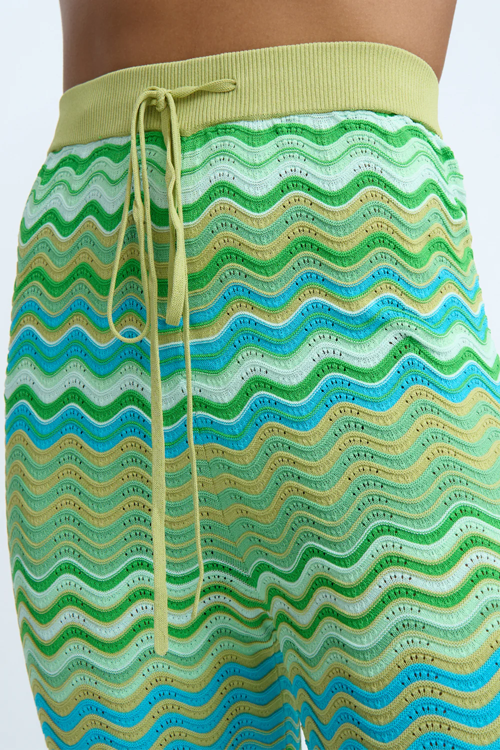 Ripple Stripe Knit Pant - Green Multi - Image 5