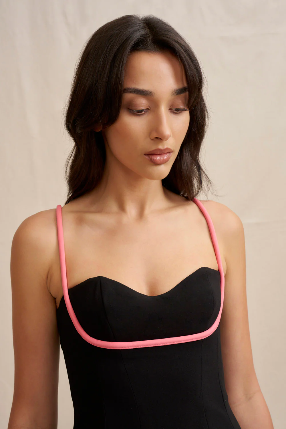 Serena Pipe Mini Dress - Black - Image 4