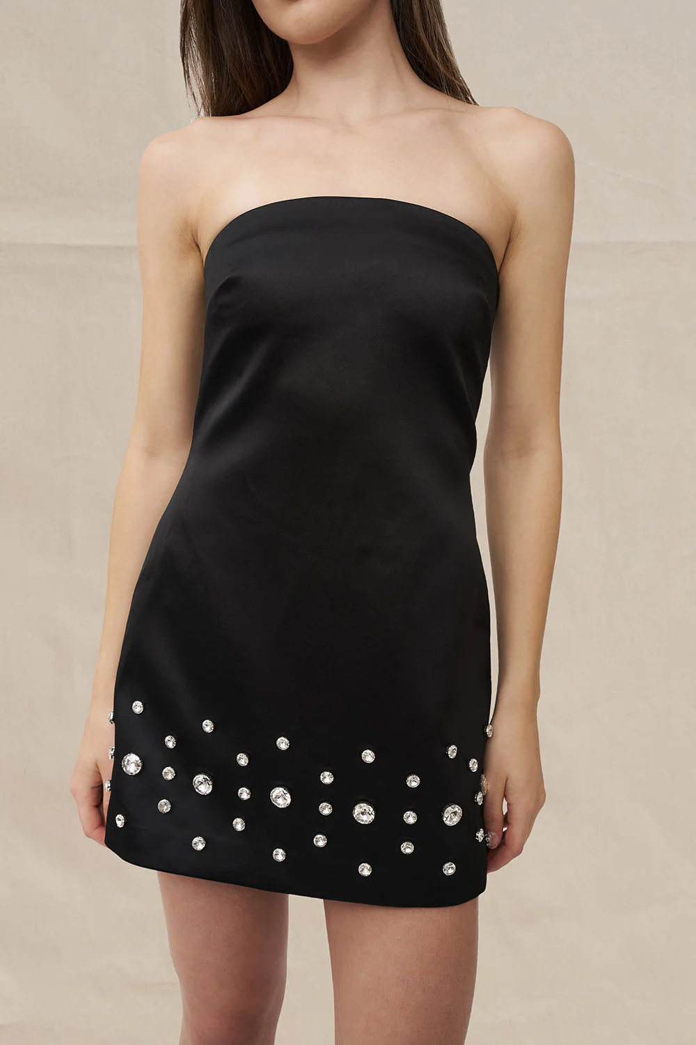 Sia Strapless Shift Mini Dress - Black - Image 4