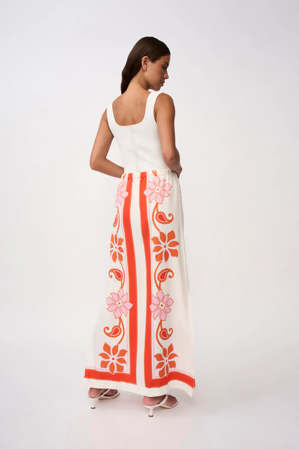 Sierra Paradiso Long Sun Skirt | Final Sale - Pink Red Orange - Image 4
