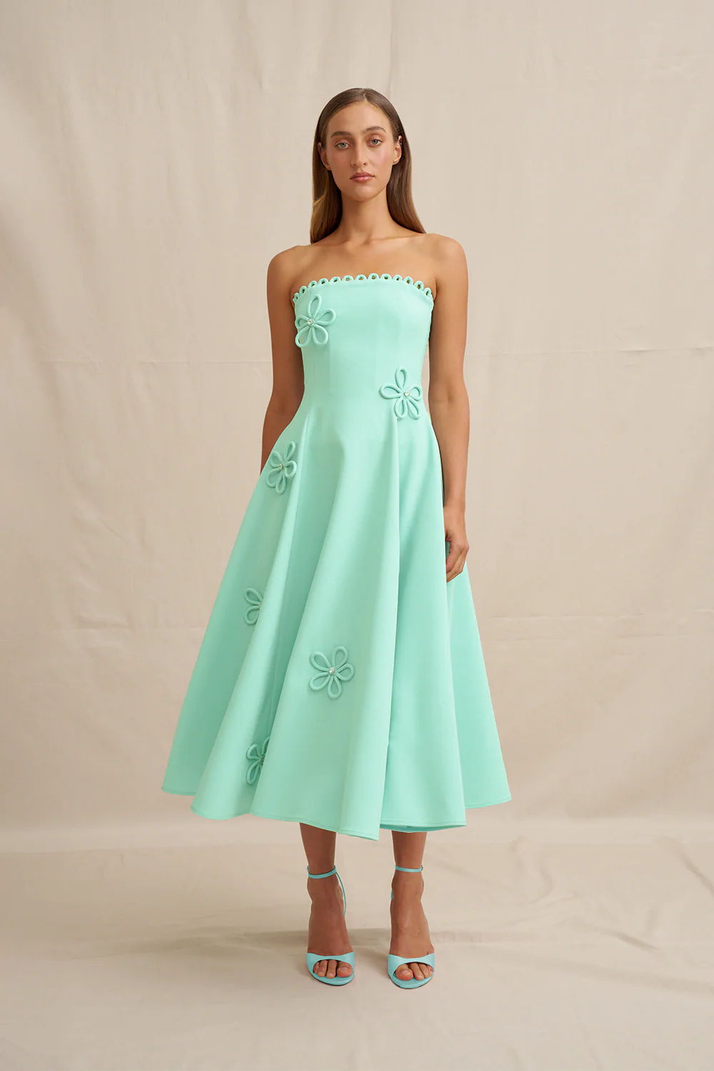 Sky Flower Strapless Dress - Image 9