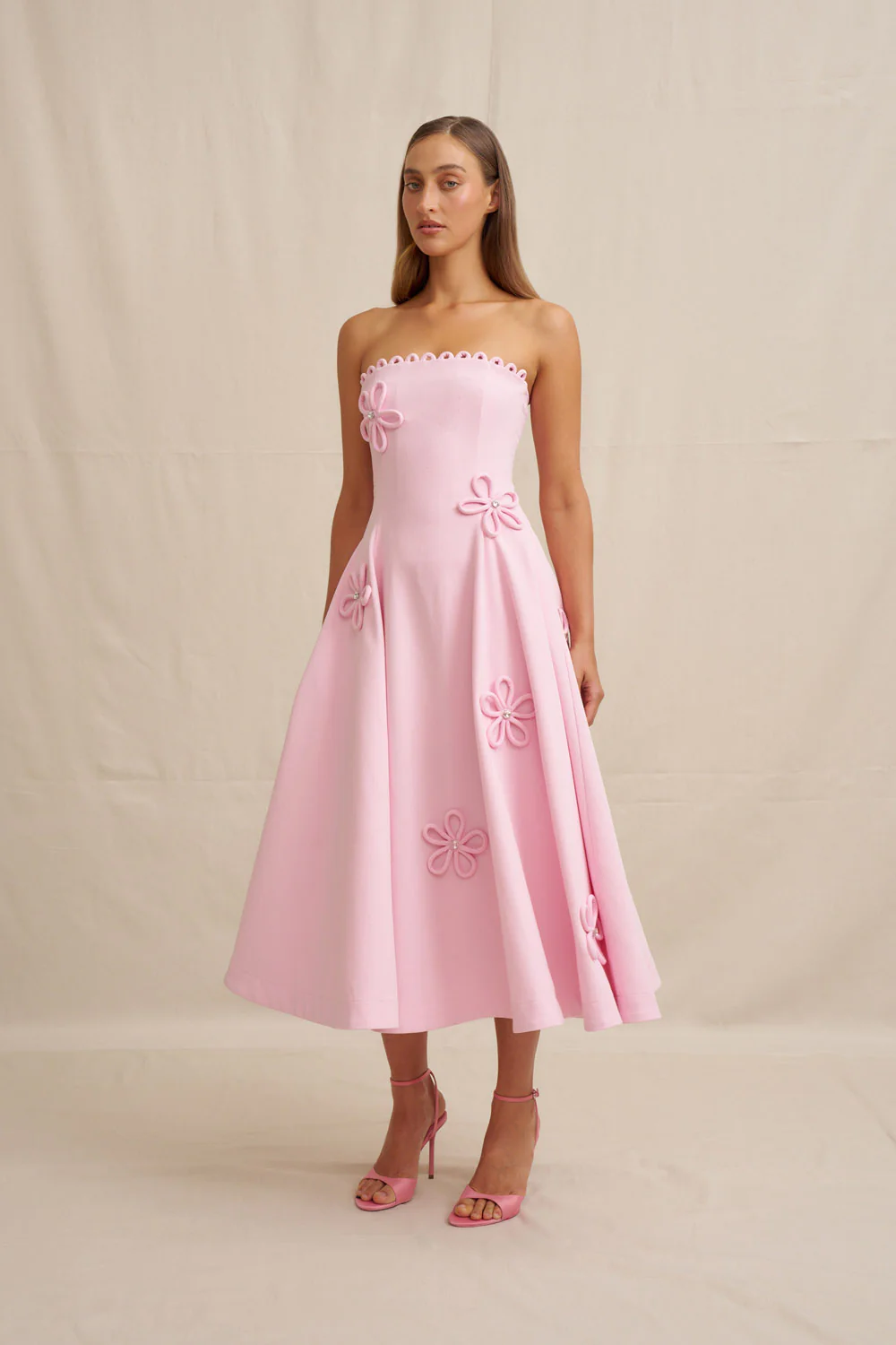 Sky Flower Strapless Dress - Image 8