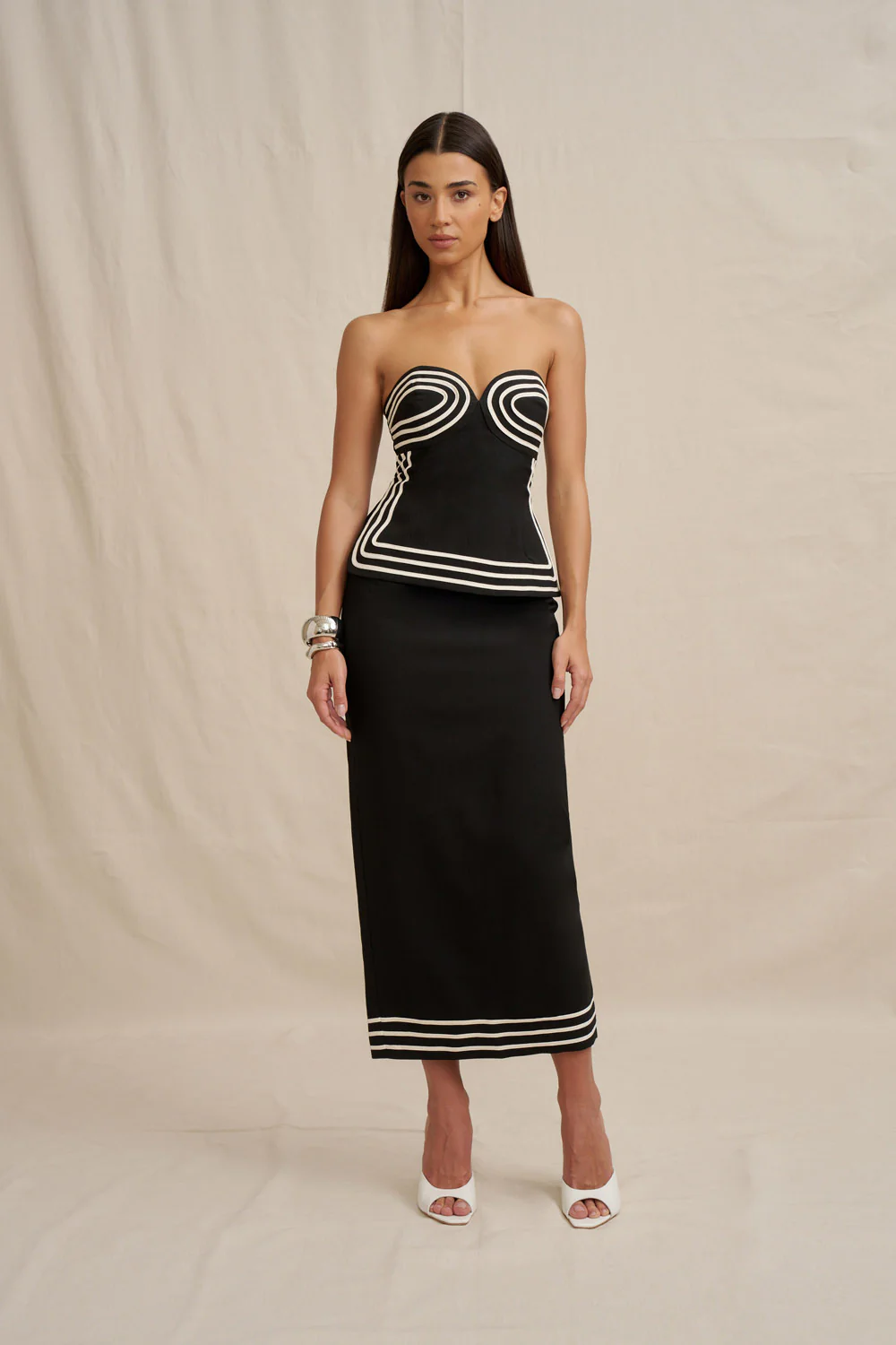 Sloane Stripe Ankle Skirt - Image 7