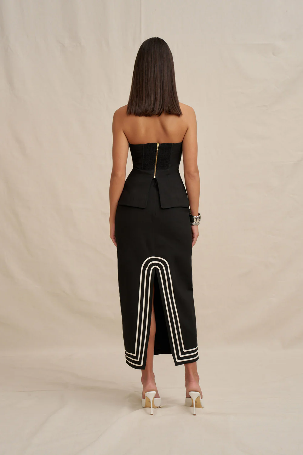 Sloane Stripe Ankle Skirt - Image 8