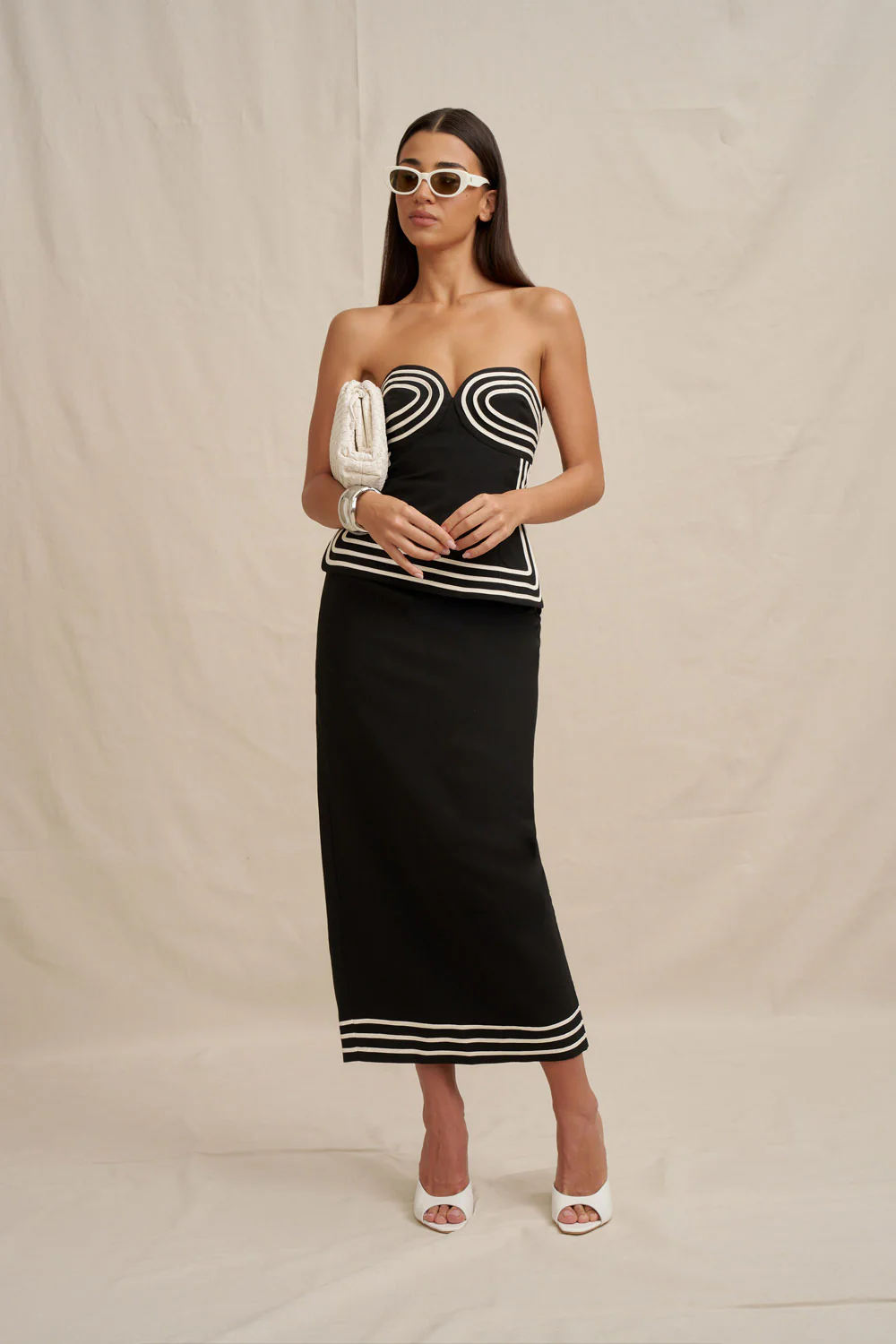 Sloane Stripe Ankle Skirt - Image 9