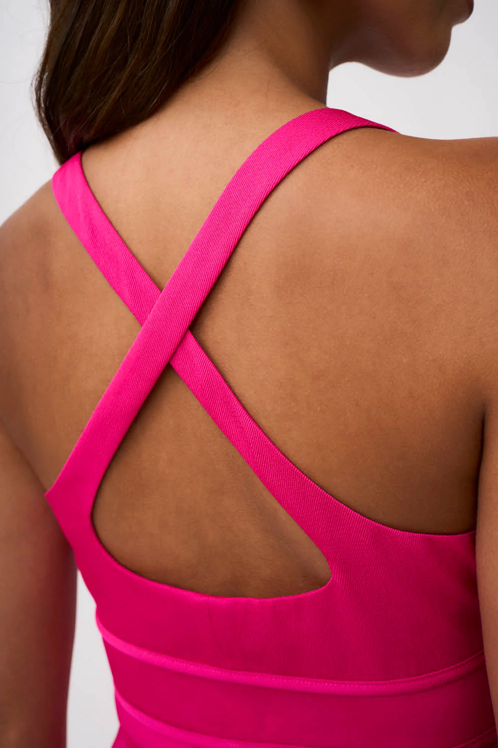 Soleil Pipe Bias Midi Dress | Final Sale - Fuchsia Pink - Image 4