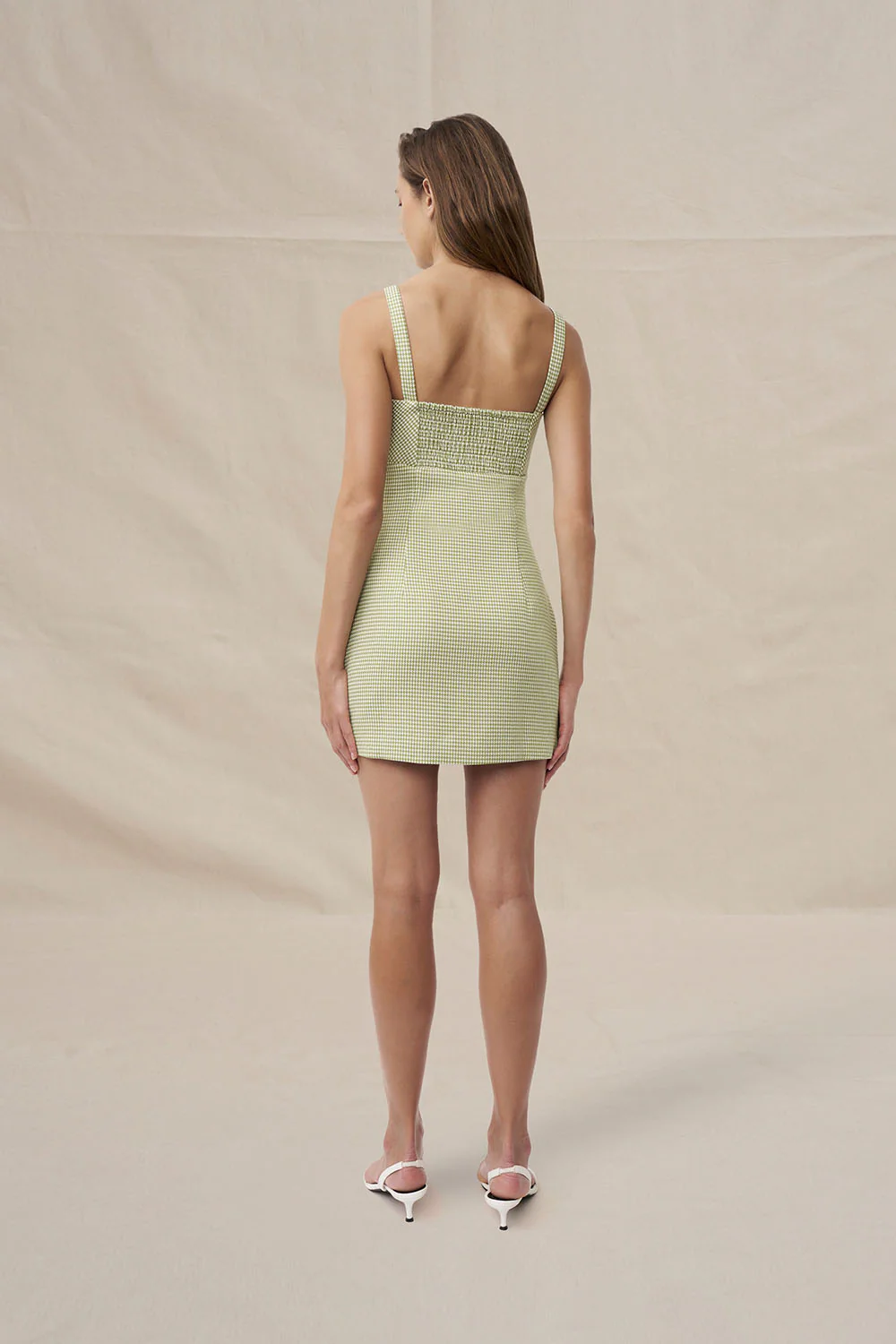 Telisa Tweed Mini Dress - Tweed Green - Image 4