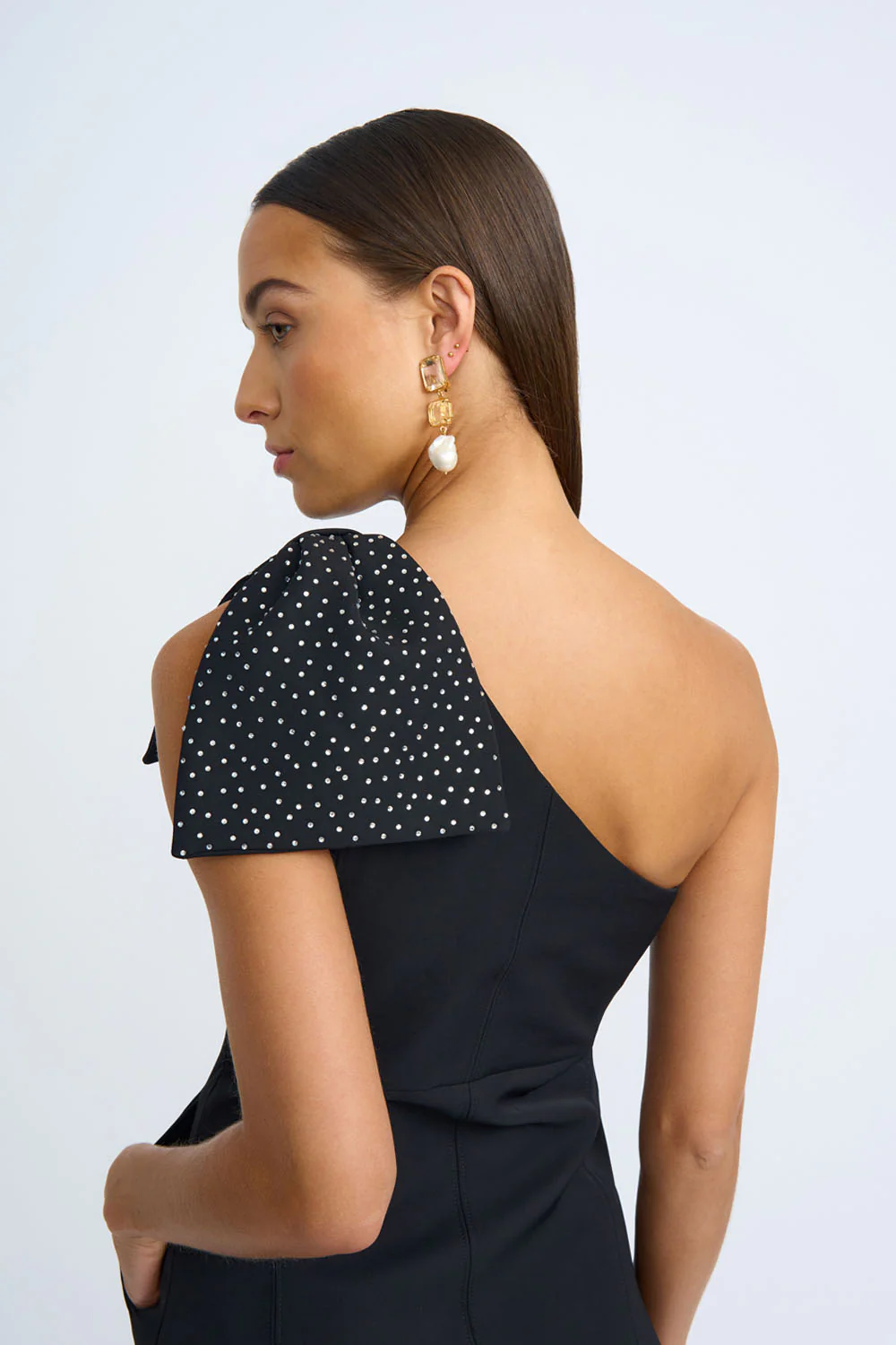 Black Tie Bow Gown | Final Sale - Black - Image 5