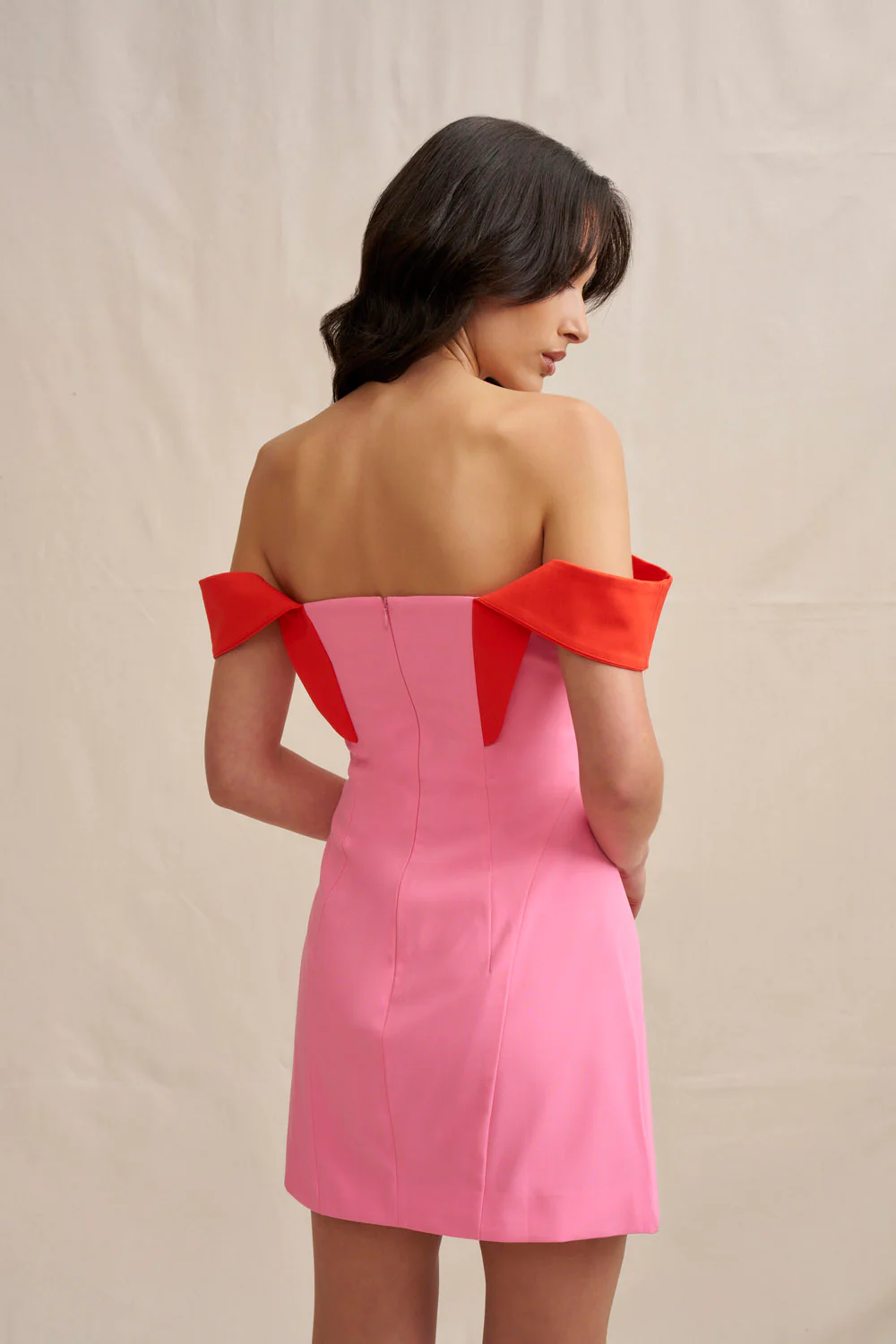 The Cleo Mini Dress - Red Pink - Image 5