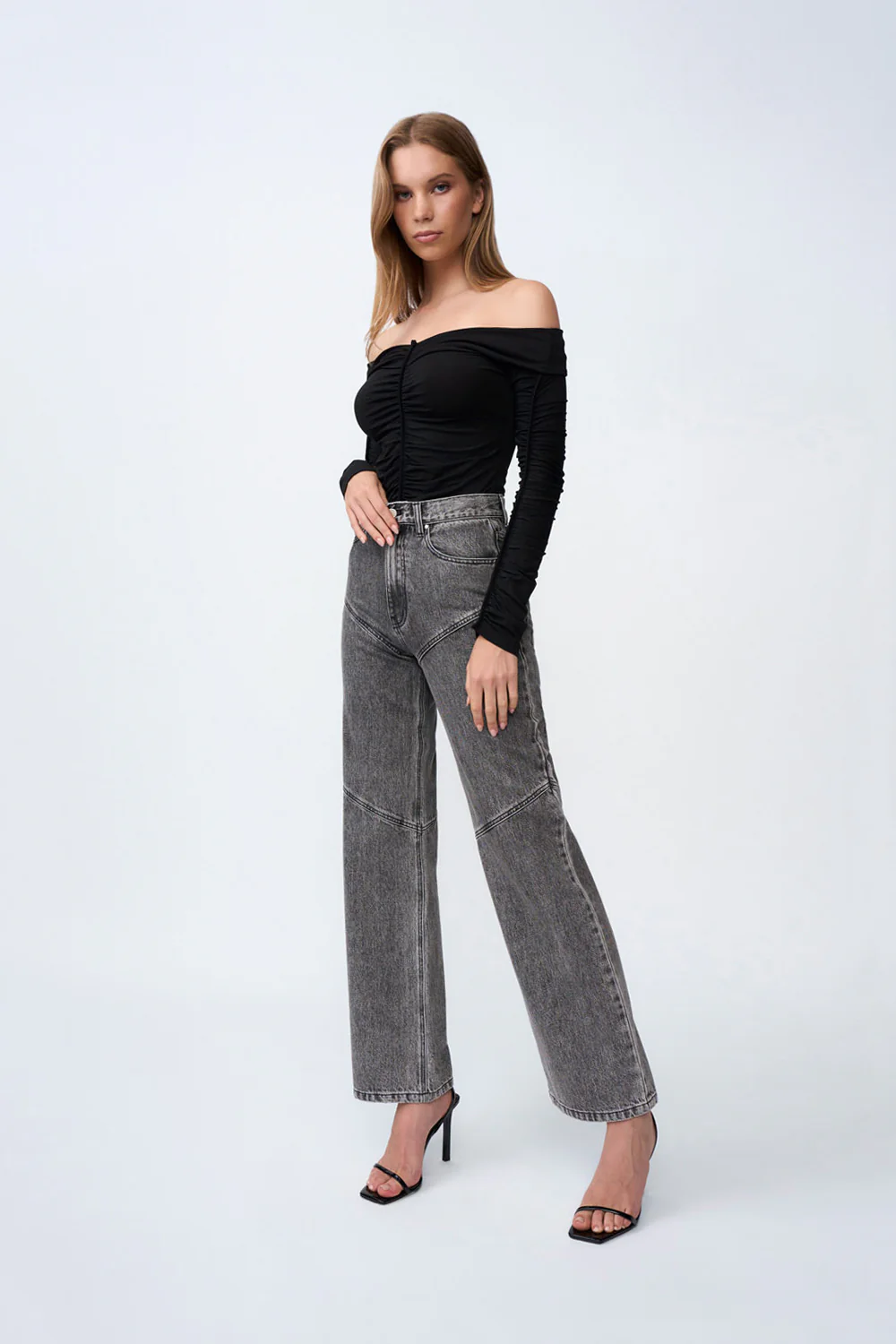 Rebel Cut Johnny Jean | Final Sale - Grey Stone Wash - Image 7