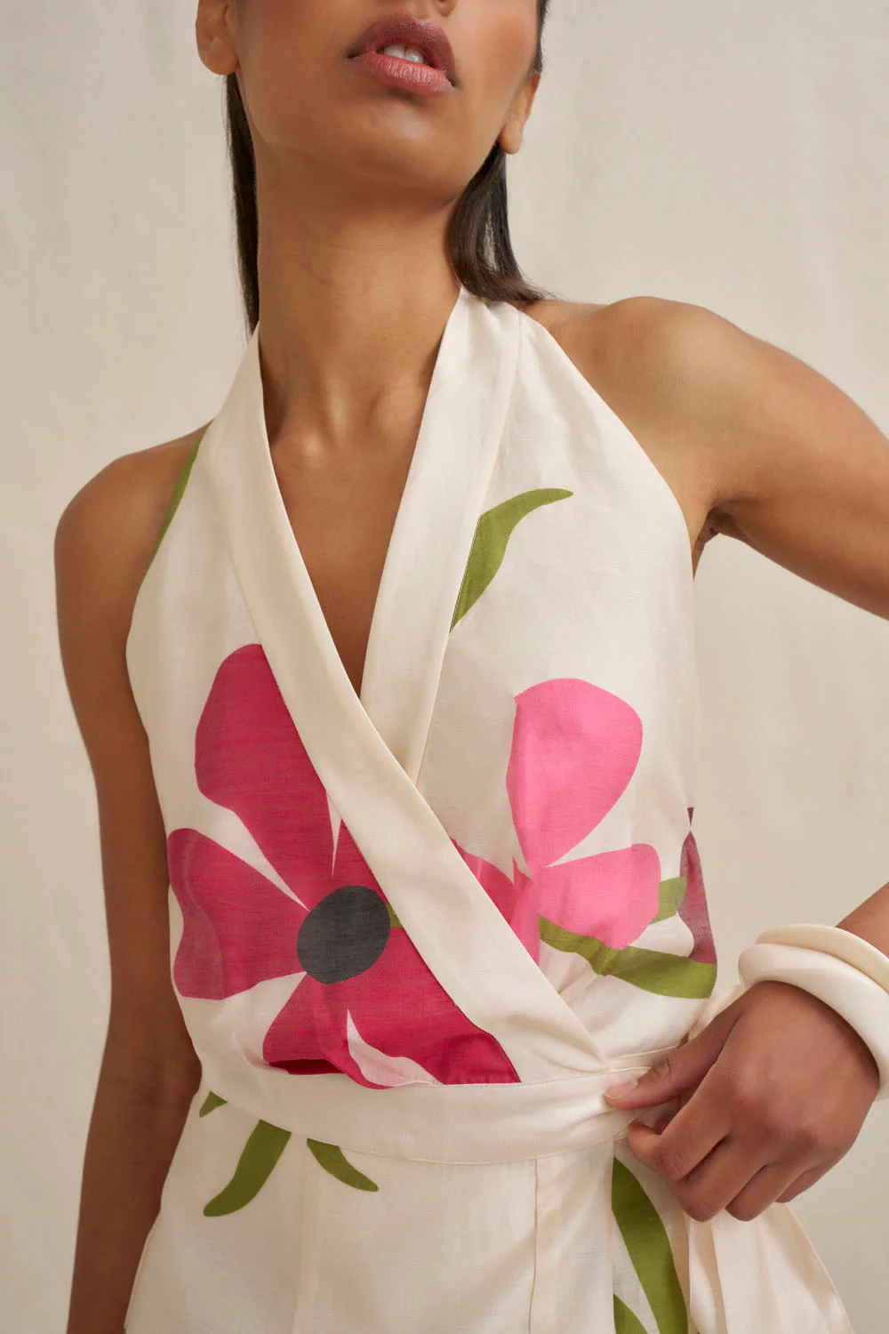 Tropicana Wrap Mini Dress - Image 2