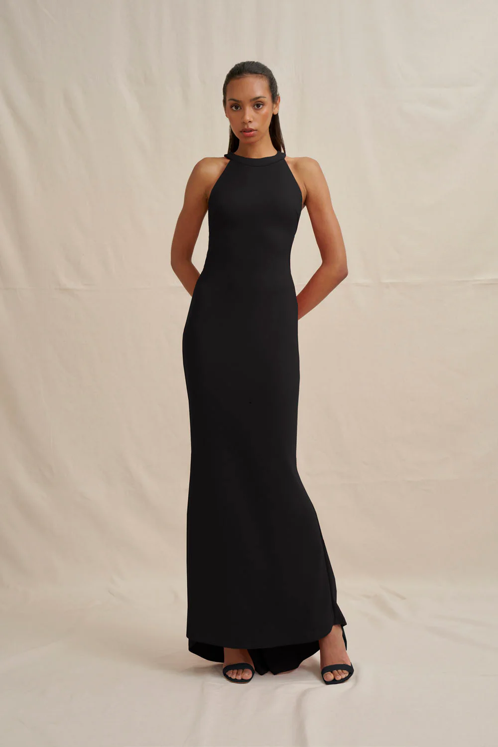 Velora Open Back Jersey Gown - Image 8