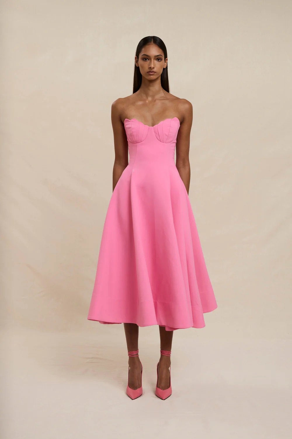 Venus Shell Strapless Dress - Pink - Image 6