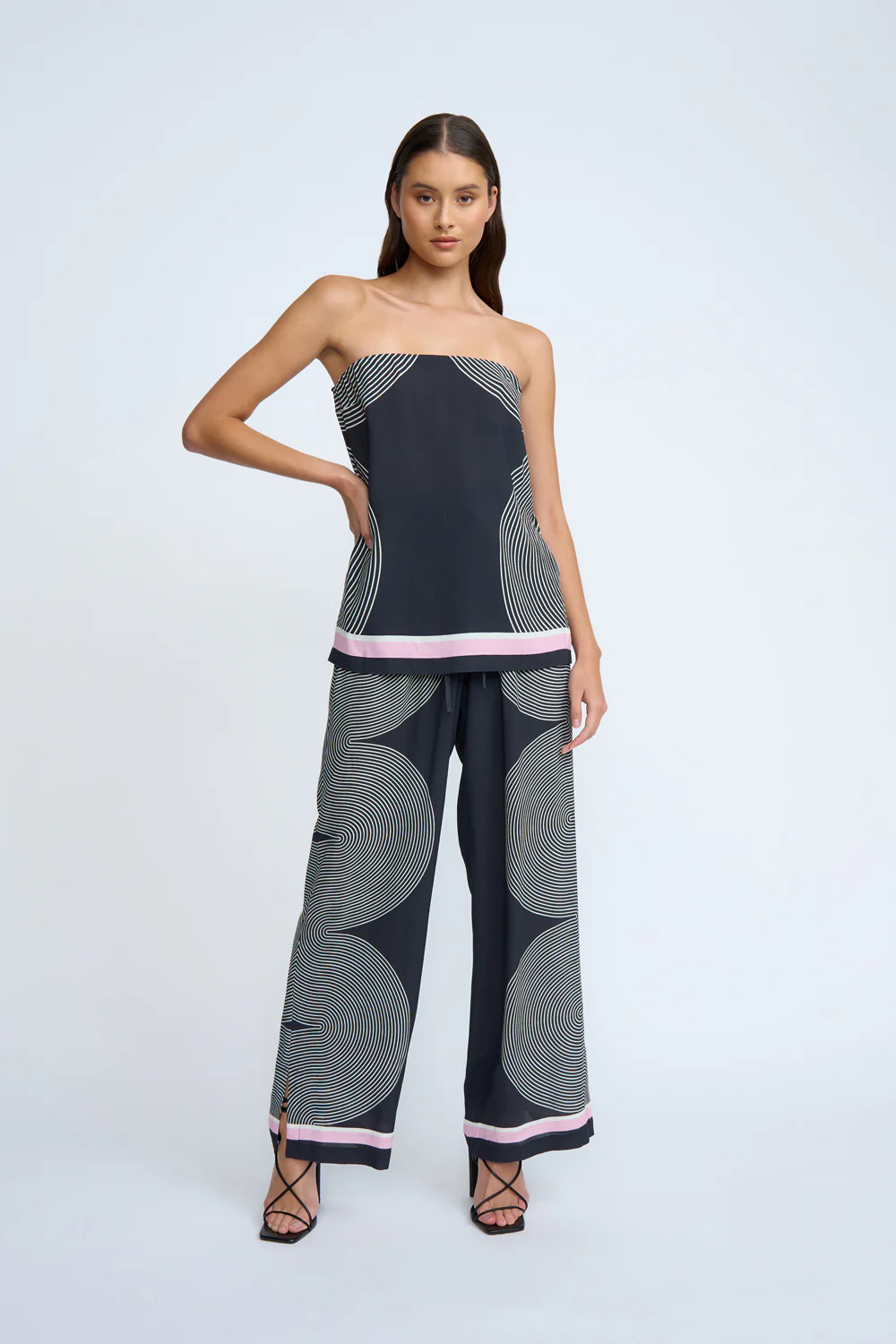 Zen Linear Pant | Final Sale - Black Ivory Pink - Image 2