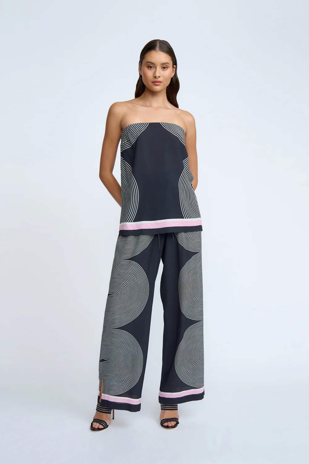Zen Linear Pant | Final Sale - Black Ivory Pink - Image 7